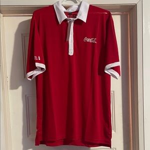 Coca Cola Red and White Polo Shirt